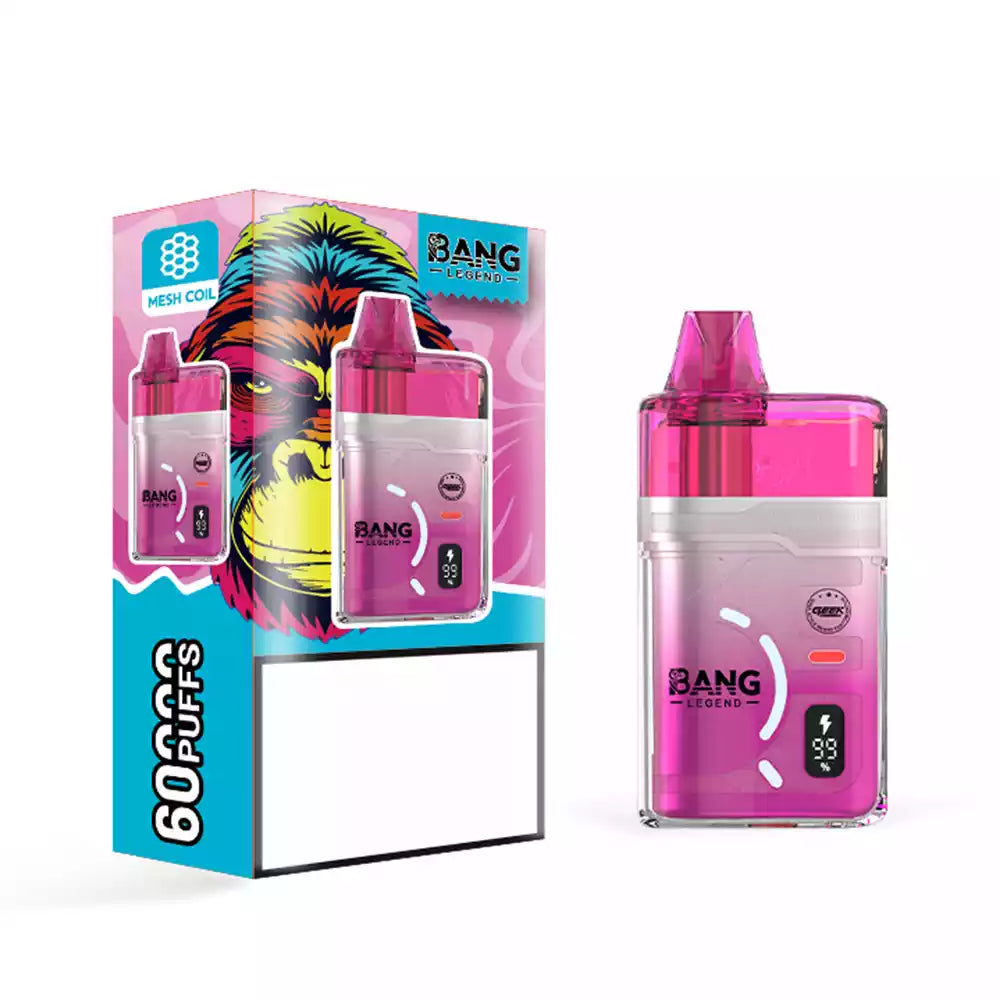 BANG LEGEND 60K 60000 Puffs DSK071 Disposable Vapes Wholesale Dual Mesh Coil Bulk Buy Rechargeable