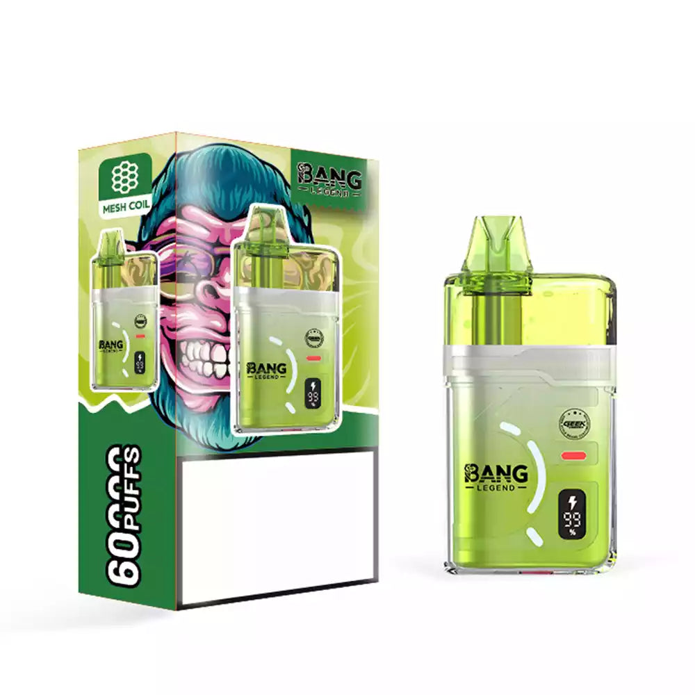 BANG LEGEND 60K 60000 Puffs DSK071 Disposable Vapes Wholesale Dual Mesh Coil Bulk Buy Rechargeable