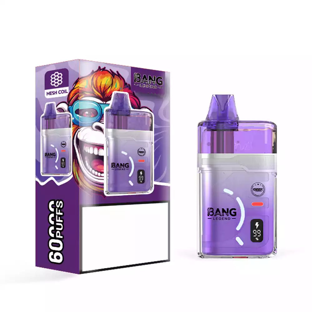 BANG LEGEND 60K 60000 Puffs DSK071 Disposable Vapes Wholesale Dual Mesh Coil Bulk Buy Rechargeable