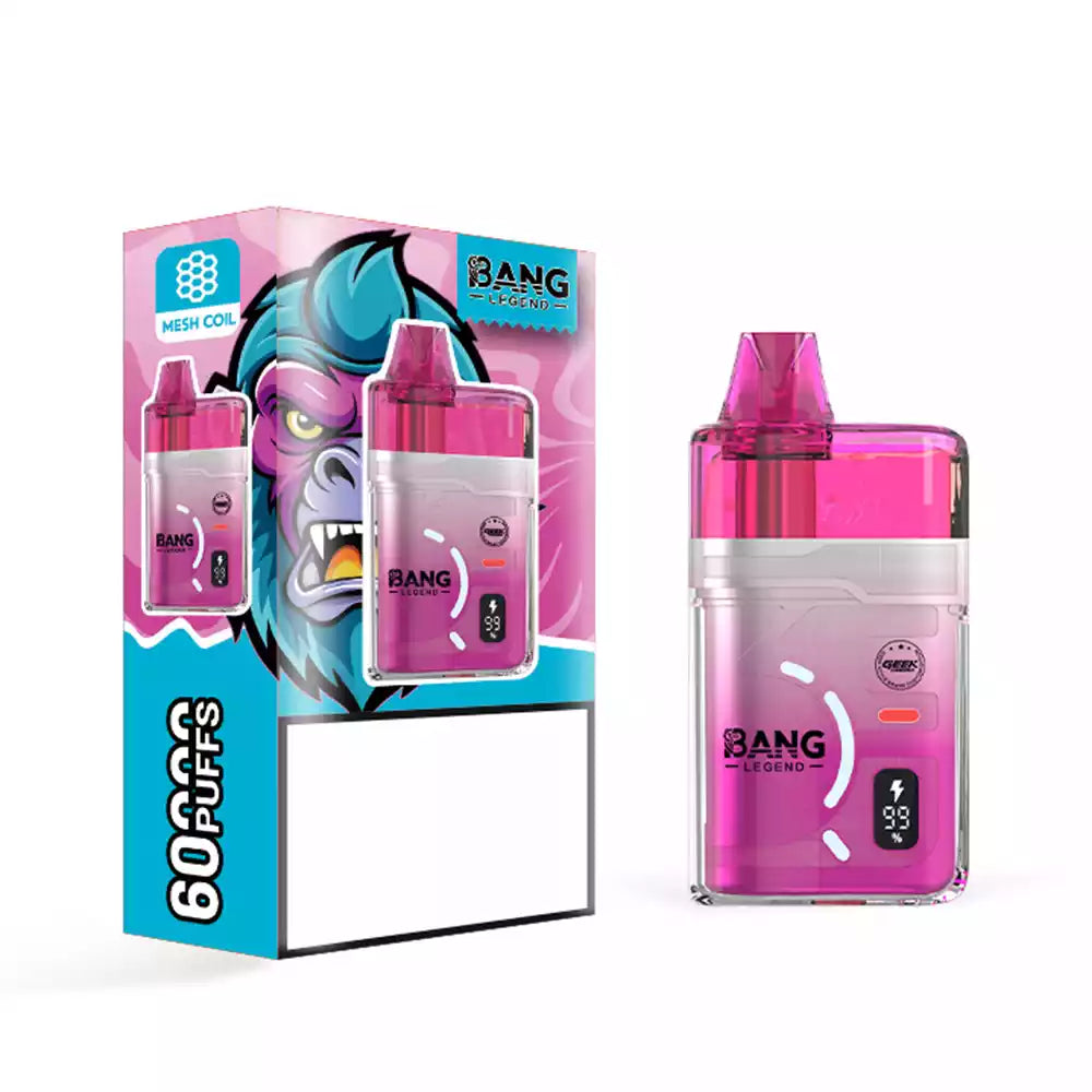 BANG LEGEND 60K 60000 Puffs DSK071 Disposable Vapes Wholesale Dual Mesh Coil Bulk Buy Rechargeable