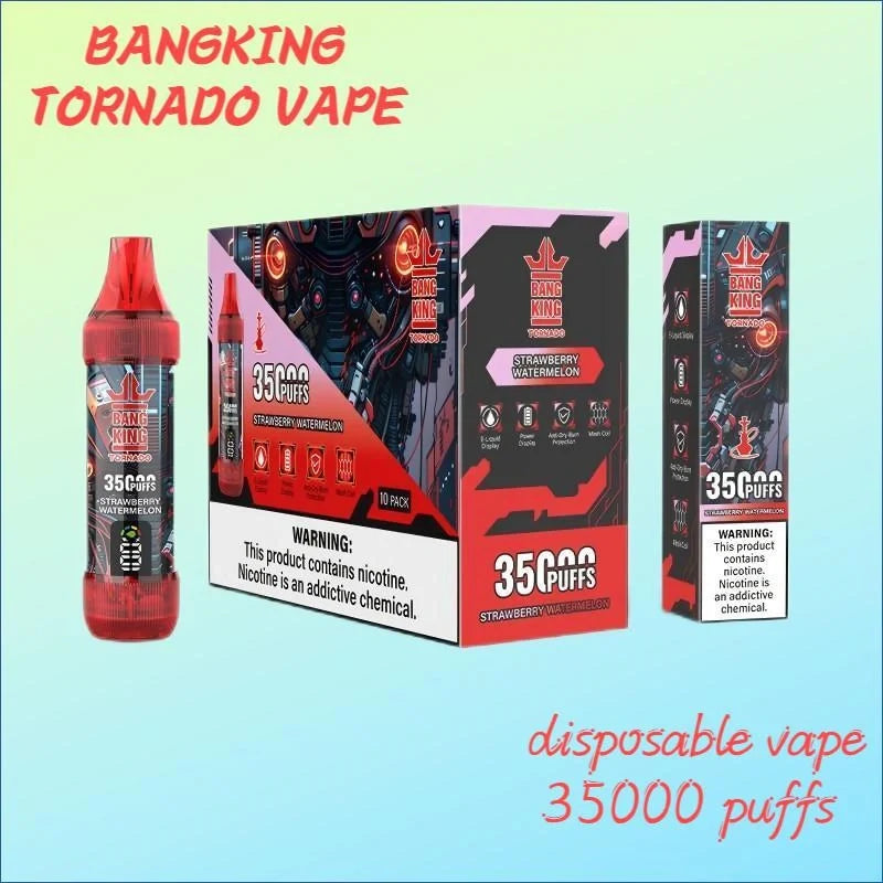 BANGKING 35000 PUFFS Bulk Sale Cheaper Disposable Tornado Vape-1000mAh Battery. 23ml E-liquid. Multiple Nicotine 10 Flavors