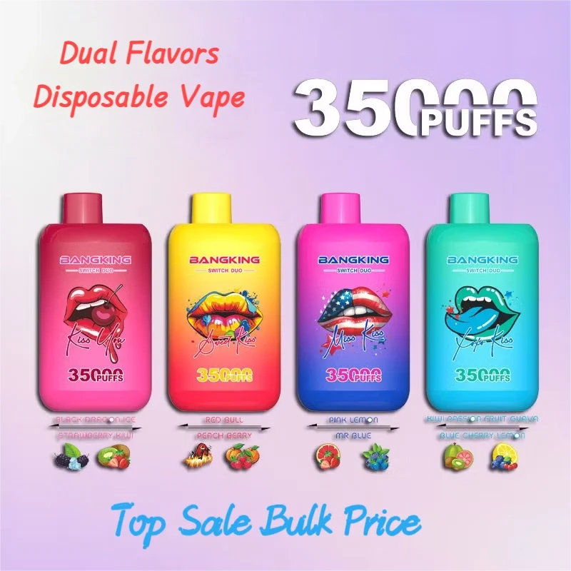 BANGKING 35000 PUFFS SWITCH DUO Bulk Sale Good Price Vape-650mAh Battery. 28ml E-liquid. Multiple Nicotine 12 Flavors