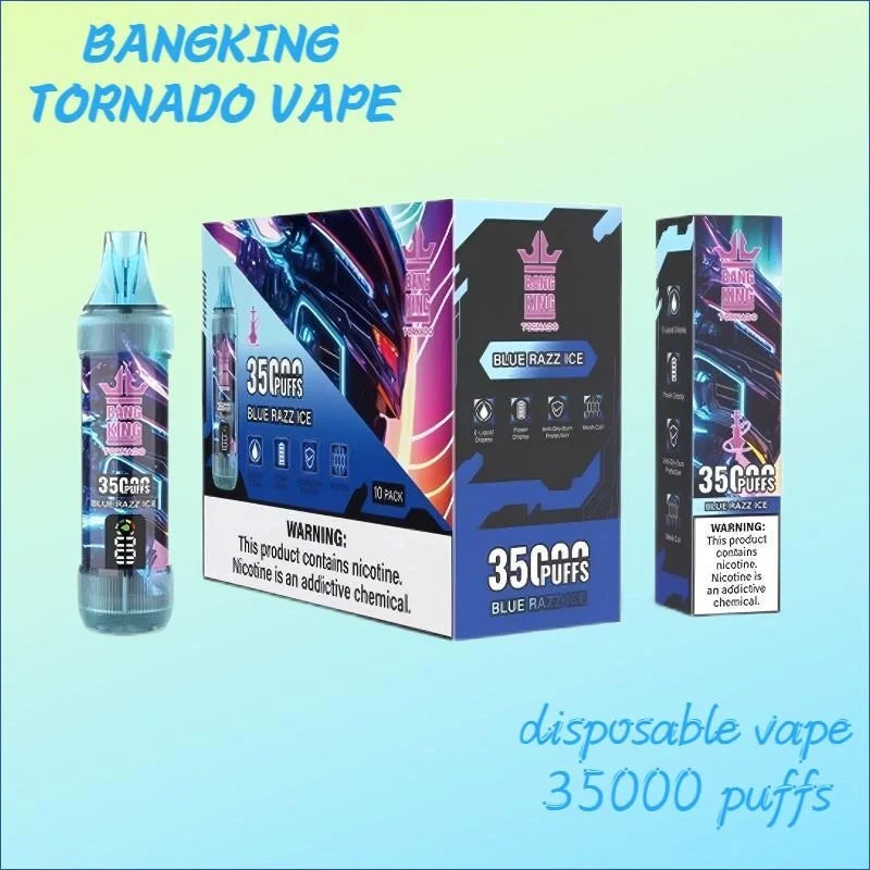 BANGKING 35000 PUFFS Bulk Sale Cheaper Disposable Tornado Vape-1000mAh Battery. 23ml E-liquid. Multiple Nicotine 10 Flavors