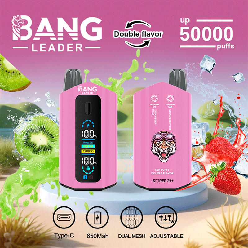 Bang Leader 50000 Disposable Vape - 50K Puffs. 36mBang Leader 50000 Puffs Disposable Vape (0% to 5% Nicotine) – Dual Pods(20mL+20mL) Unmatched Performance 650mAh battery 12 Flavors &nbsp;l E-Liquid (0-5% Nicotine) 36mL650mAh 12 Flavors