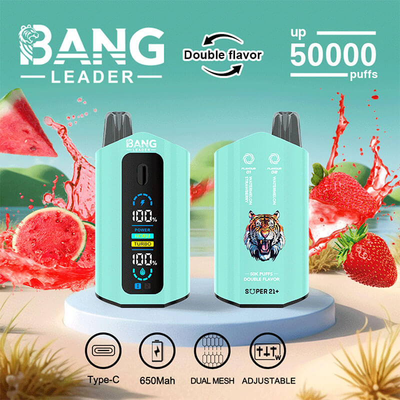 Bang Leader 50000 Disposable Vape - 50K Puffs. 36mBang Leader 50000 Puffs Disposable Vape (0% to 5% Nicotine) – Dual Pods(20mL+20mL) Unmatched Performance 650mAh battery 12 Flavors &nbsp;l E-Liquid (0-5% Nicotine) 36mL650mAh 12 Flavors