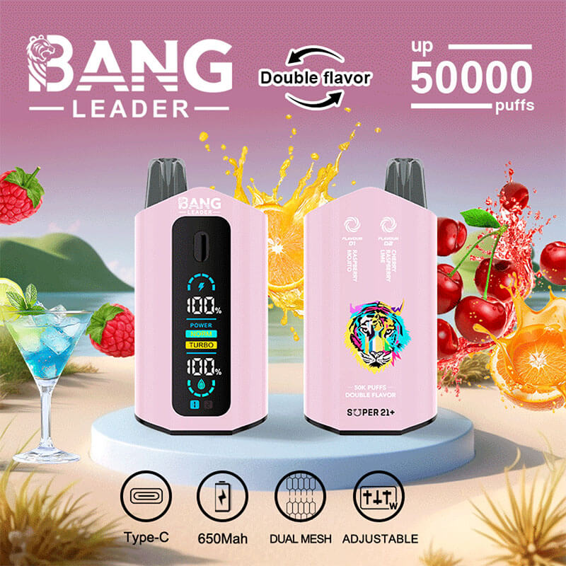 Bang Leader 50000 Disposable Vape - 50K Puffs, 36ml E-Liquid Nicotine 36mL 650mAh 12 Flavors