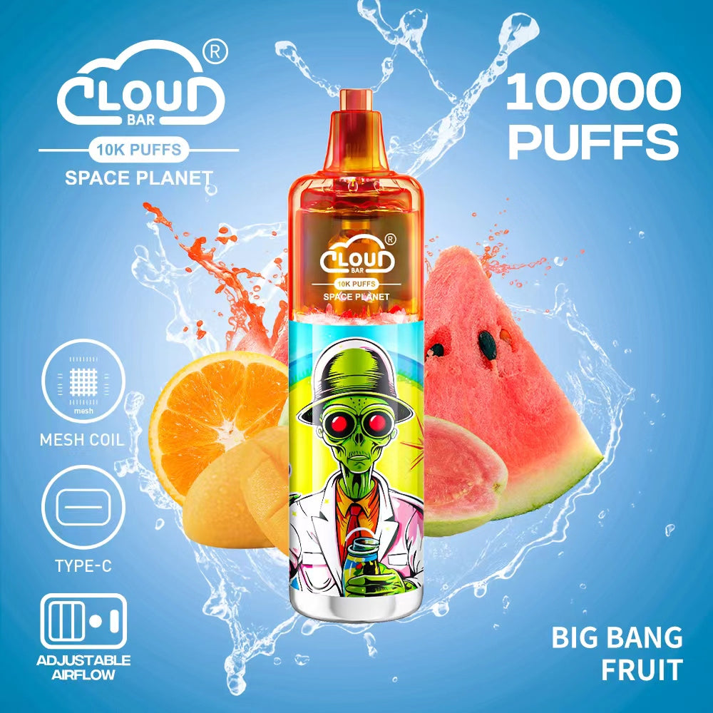 Cloud Bar Multi Flavor 10000 Puffs  5% Rechargeable Vapes Pen 18ml  650MAH 10 Flavors
