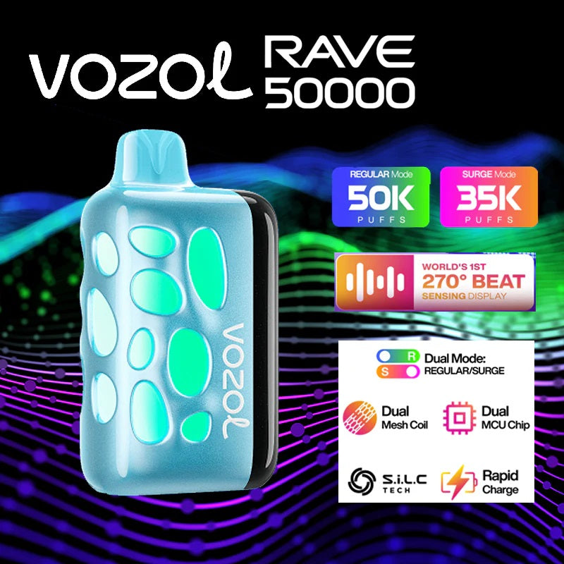 VOZOL RAVE 50000 Züge Einweg-E-Zigarette Großhandel 