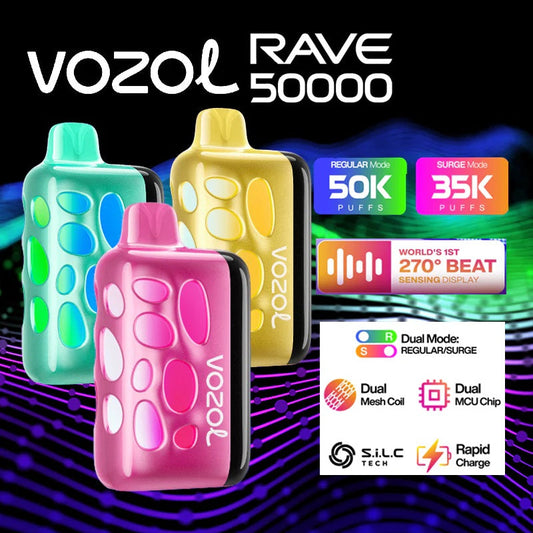 VOZOL RAVE 50000 Züge Einweg-E-Zigarette Großhandel 