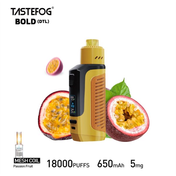 2024 NEW Dtl Disposable Vape Vaporizer 18000 Puffs Tastefog Bold with Big Cloud Adjustable Wattage