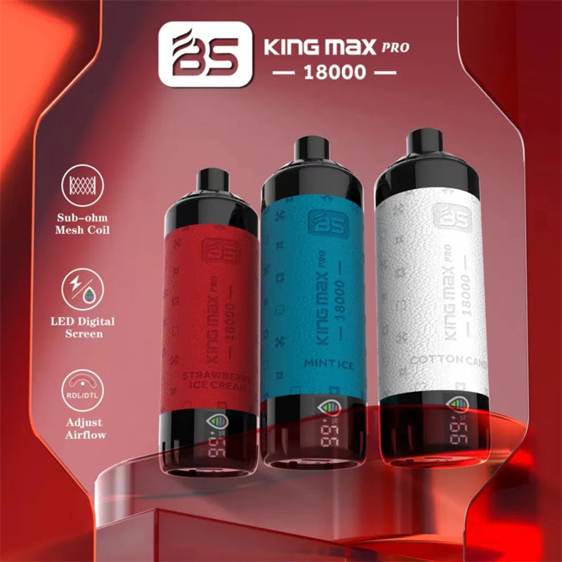 Breze Stiik Bs King Max Pro 18000 Puffs Electronic Cigarette Digital Screen Disposable Vape