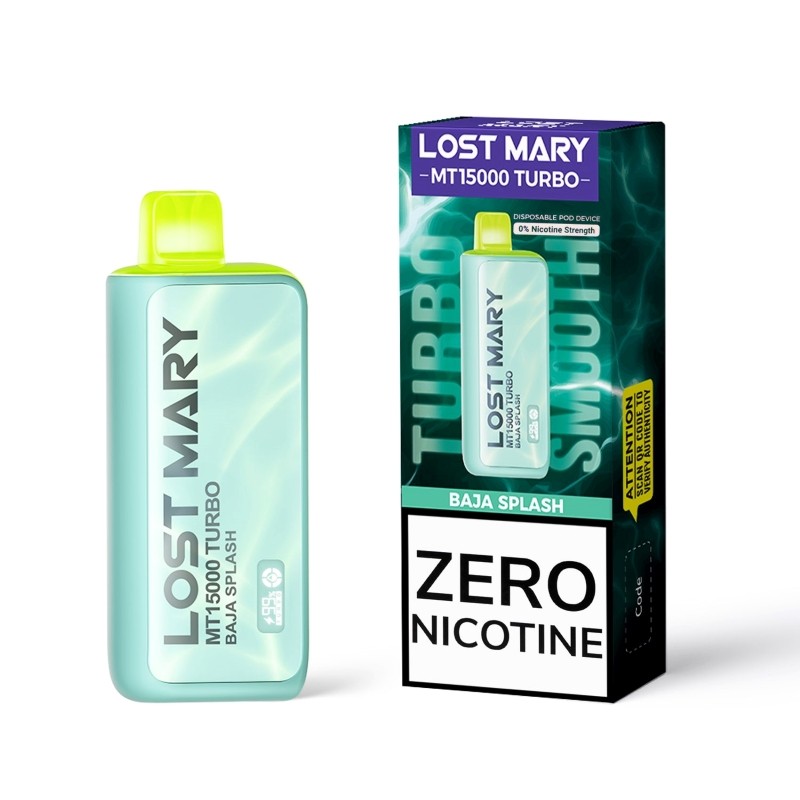 Baja Splash (Zero Nicotine) Lost Mary MT15000 Turbo
