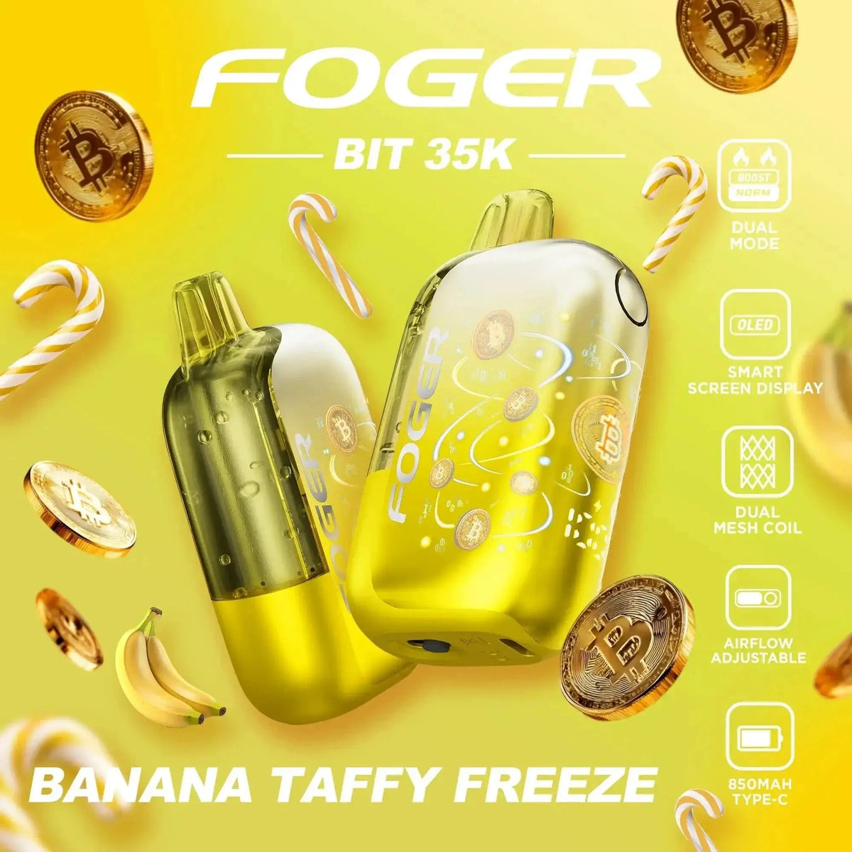 Banana Taffy Freeze - Foger Bit 35k Disposable Vape