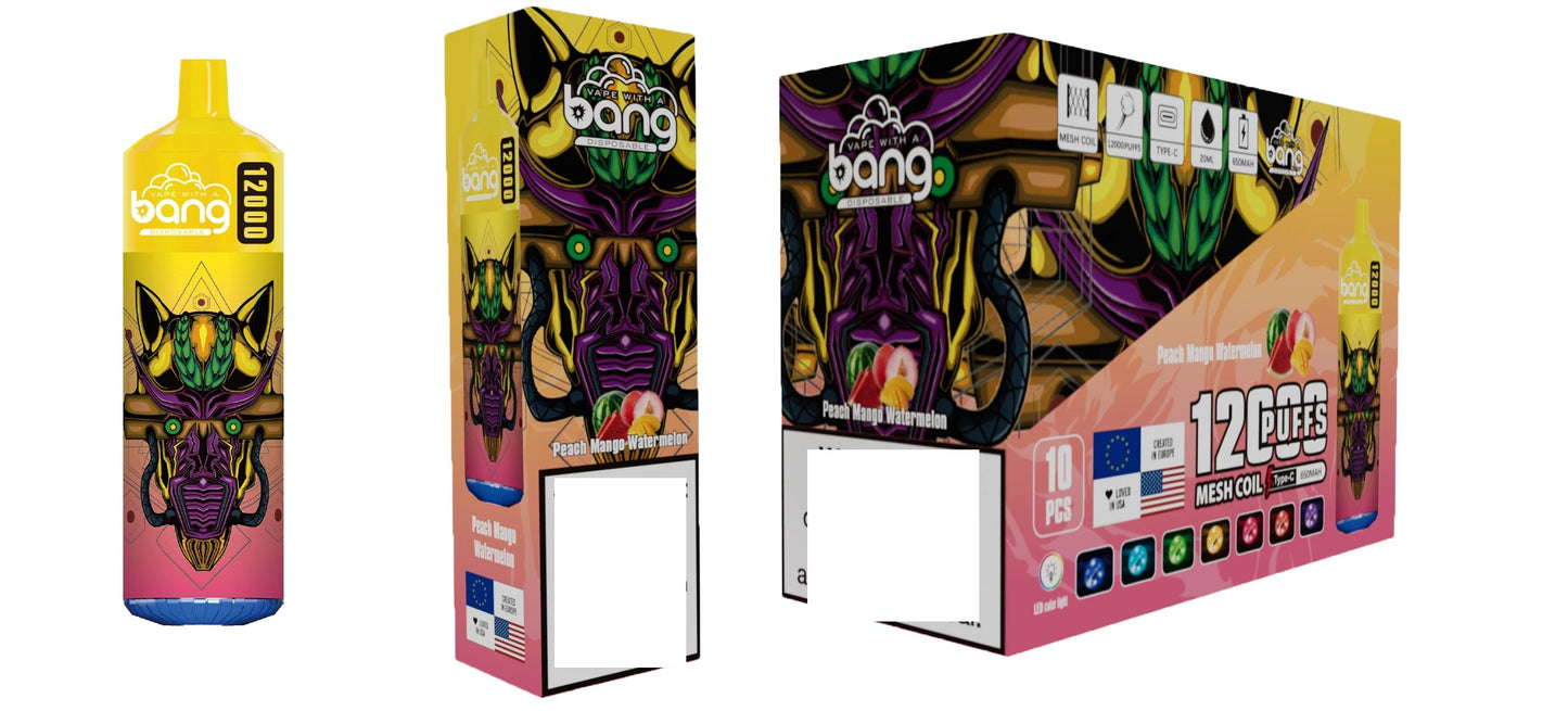 BANG 12000 Puffs Bulk Buy Rechargeable Disposable Vapes Wholesale