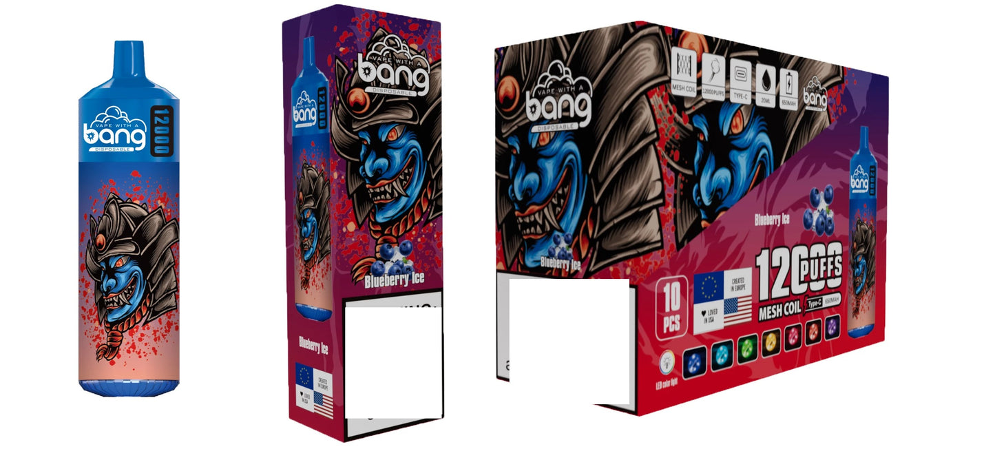 BANG 12000 Puffs Bulk Buy Rechargeable Disposable Vapes Wholesale