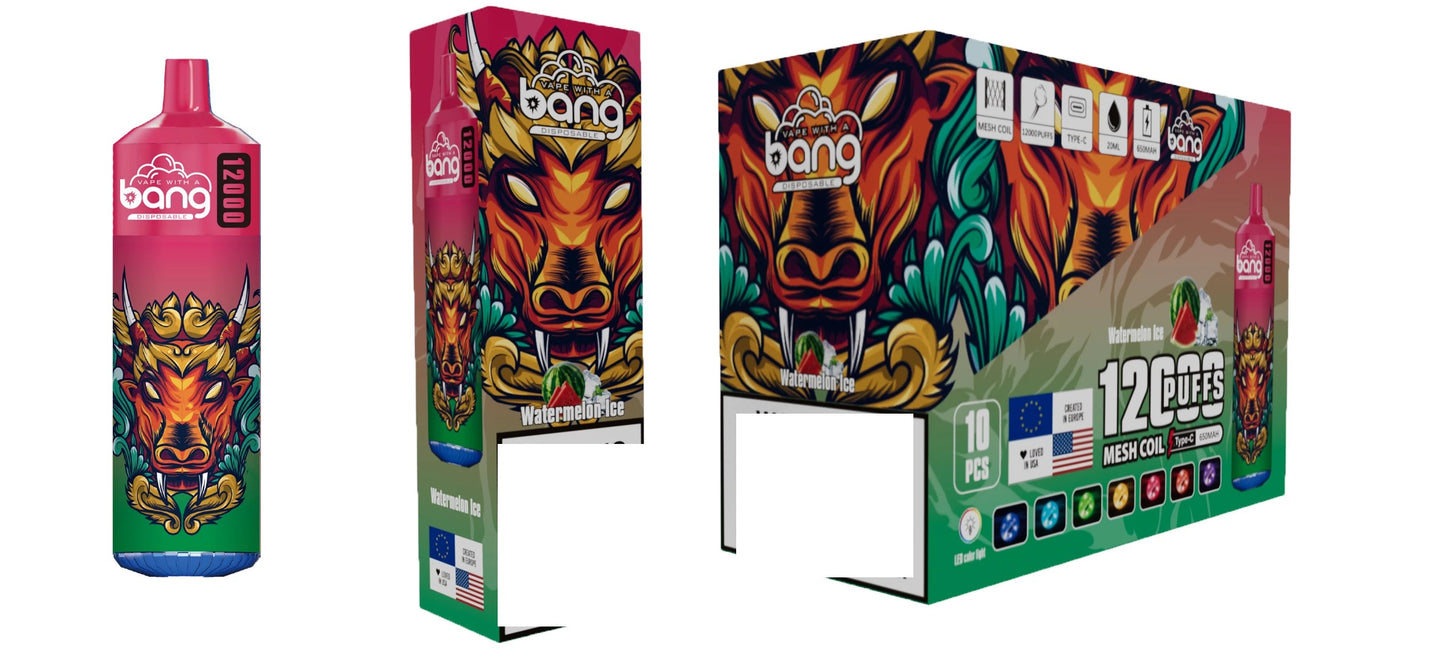 BANG 12000 Puffs Bulk Buy Rechargeable Disposable Vapes Wholesale