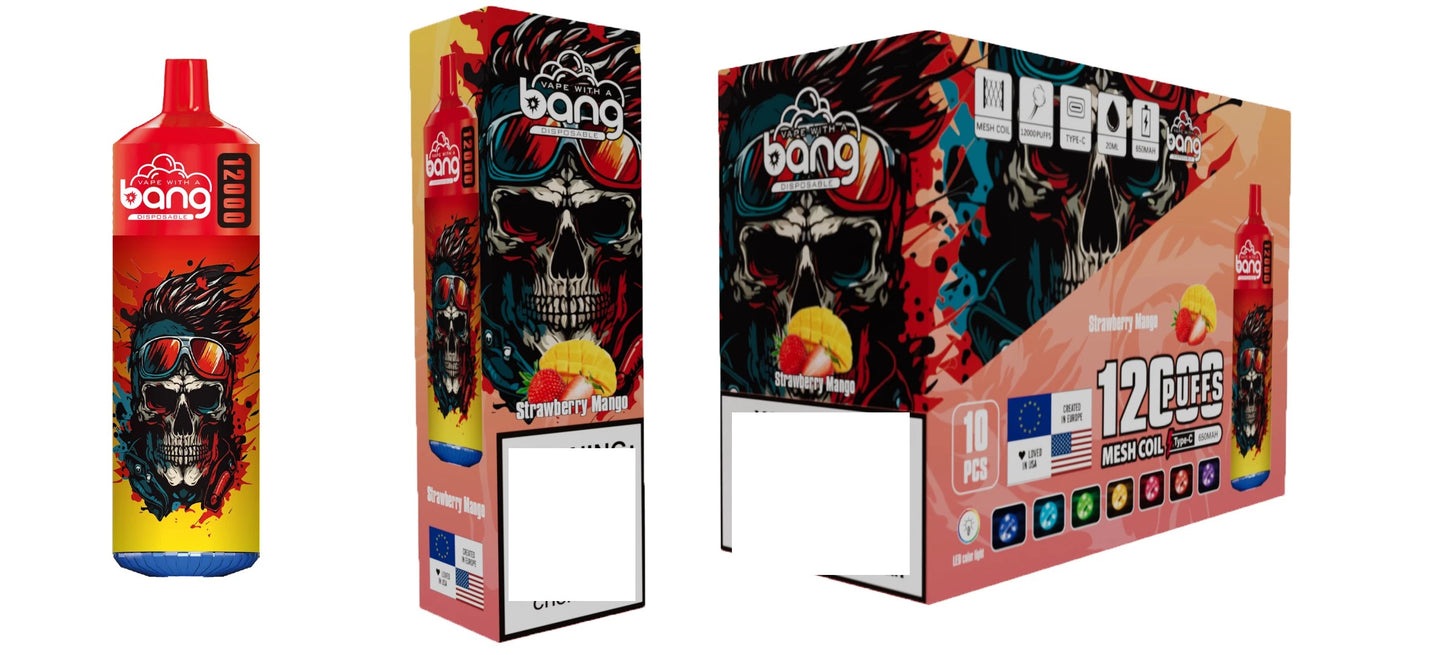 BANG 12000 Puffs Bulk Buy Rechargeable Disposable Vapes Wholesale