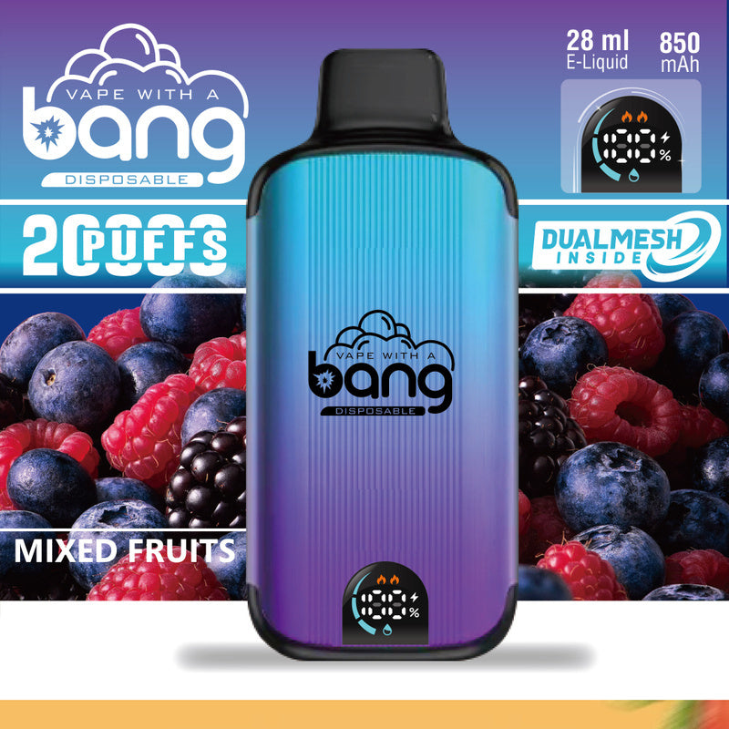 Bang 20000 Puffs Vape 20K Disposable Vape Pen E Cigarette Prefilled 25ml 650mAh Battery 16 Flavors