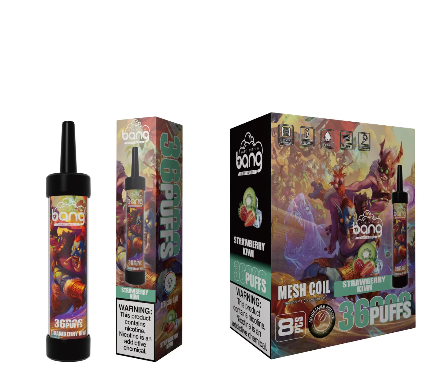 BANG 36000 Puffs LED Color Light Bulk Buy Rechargeable Disposable Vapes Wholesale