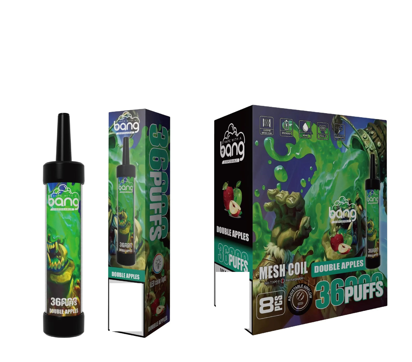 BANG 36000 Puffs LED Color Light Bulk Buy Rechargeable Disposable Vapes Wholesale