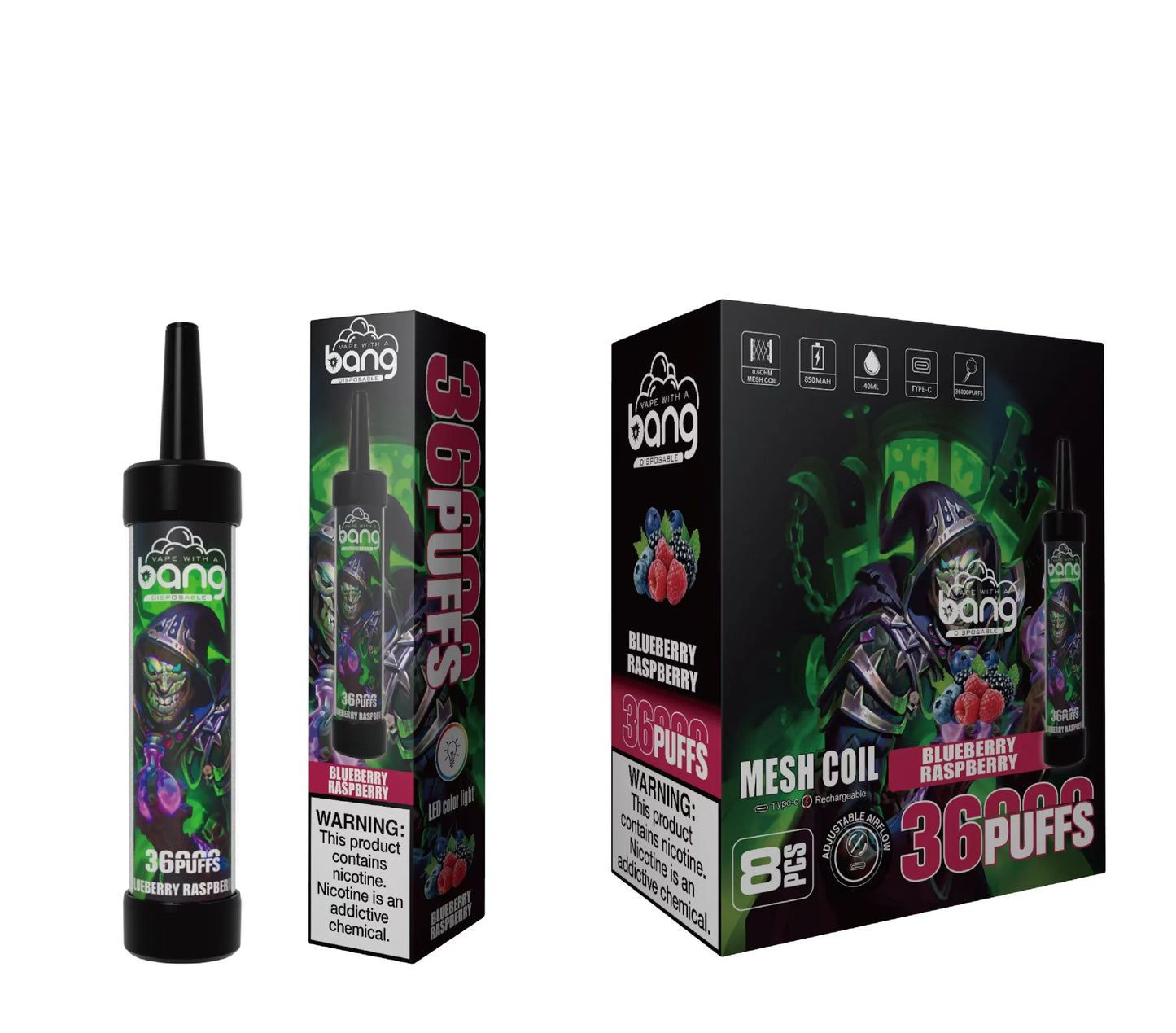 BANG 36000 Puffs LED Color Light Bulk Buy Rechargeable Disposable Vapes Wholesale