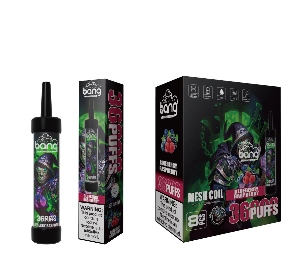 BANG 36000 Puffs LED Color Light Bulk Buy Rechargeable Disposable Vapes Wholesale