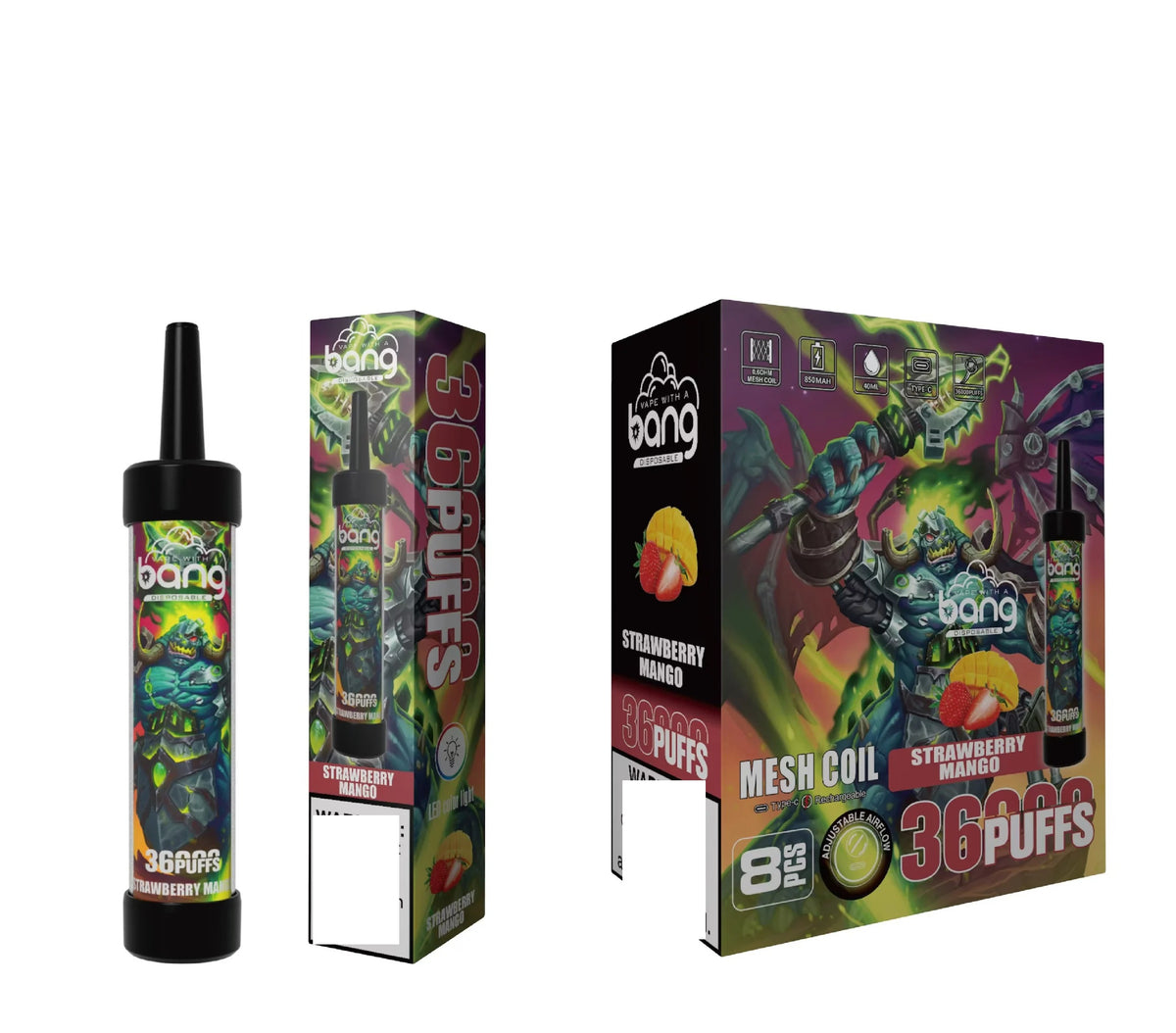 BANG 36000 Puffs LED Color Light Bulk Buy Rechargeable Disposable Vapes Wholesale