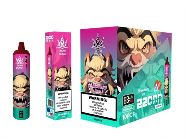 Bang Beach 22000 Puffs Disposable Electronic Cigarette Puff 22k With Smart Screen 36ml-850mAh Battery. 40ml E-liquid. Multiple Nicotine 12 Flavors