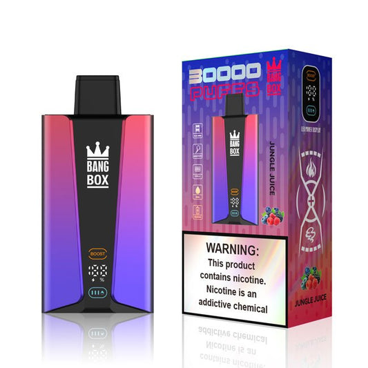 Bang Box 30000 Züge Dual Mesh 0% 2% 3% 5% Nikotinarm Großpackung Wiederaufladbare Einweg-Vapes im Großhandel 