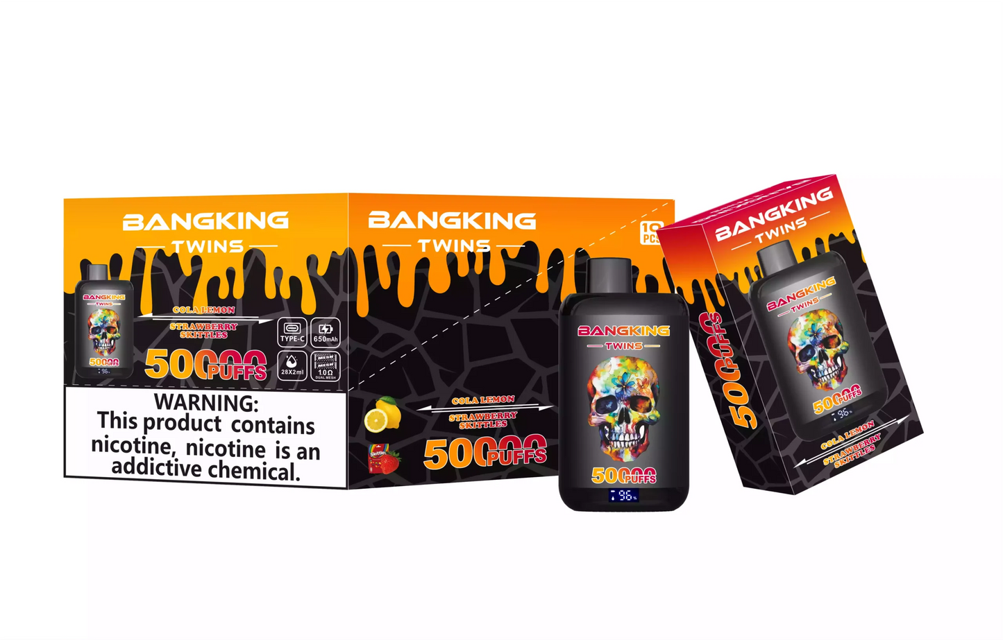 BANG KING TWINS 50000 Puffs DSK054 Bulk Buy Rechargeable Disposable Vapes Wholesale