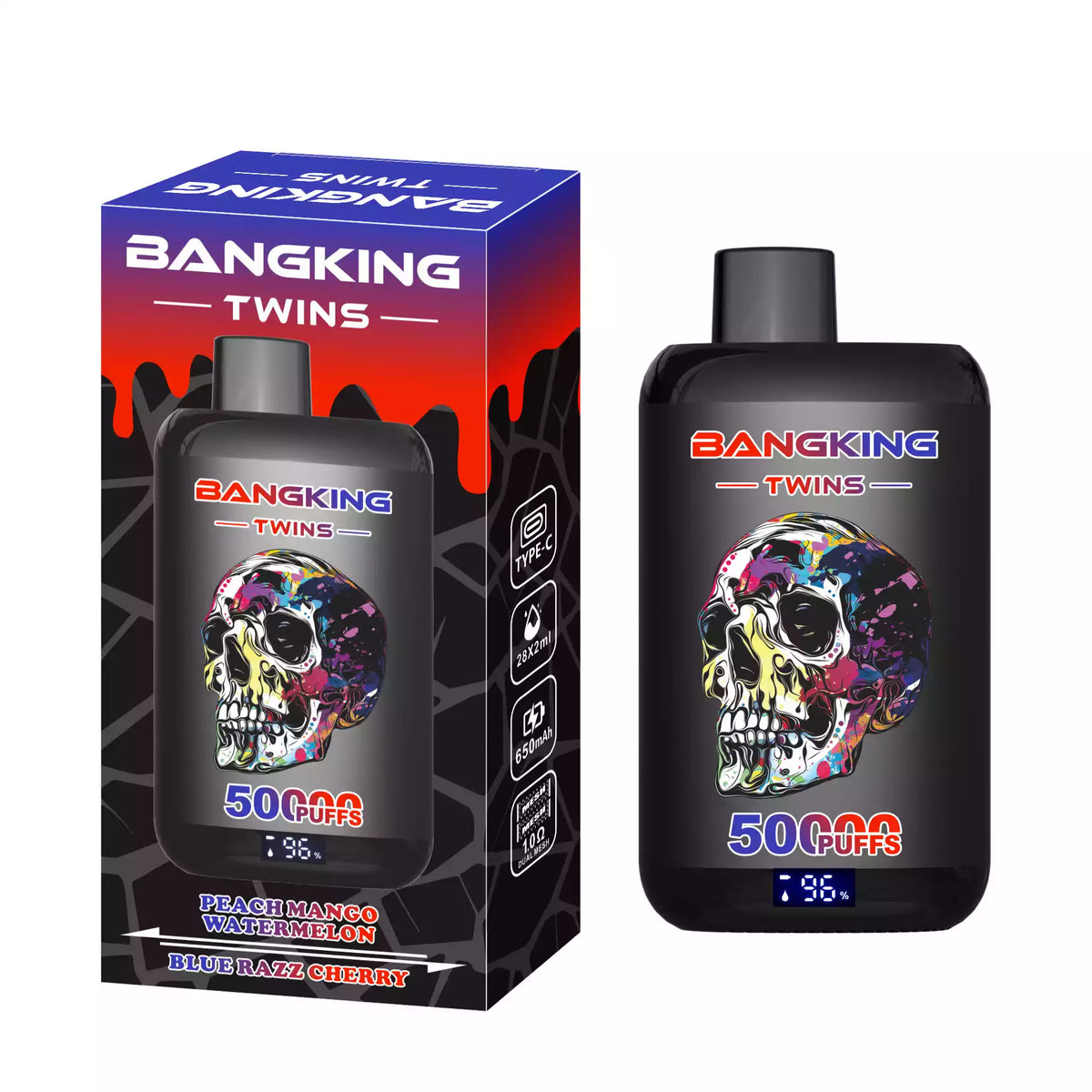 BANG KING TWINS 50000 Puffs DSK054 Bulk Buy Rechargeable Disposable Vapes Wholesale
