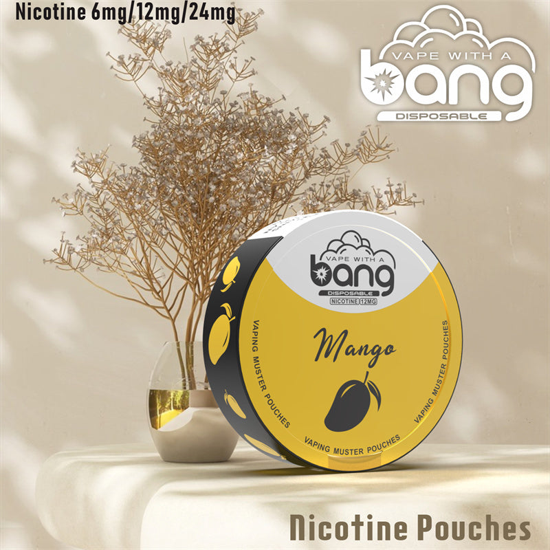 Bang Vaping Muster Pouches – 6mg/12mg/18mg Nicotine. 12 Flavors Available