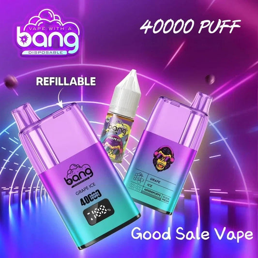 Bang With A Vape 40000 Smart Disposable Bulk Price Top Sale-650mAh. 20ml E-liquid. Multiple Nicotine 11 Flavors