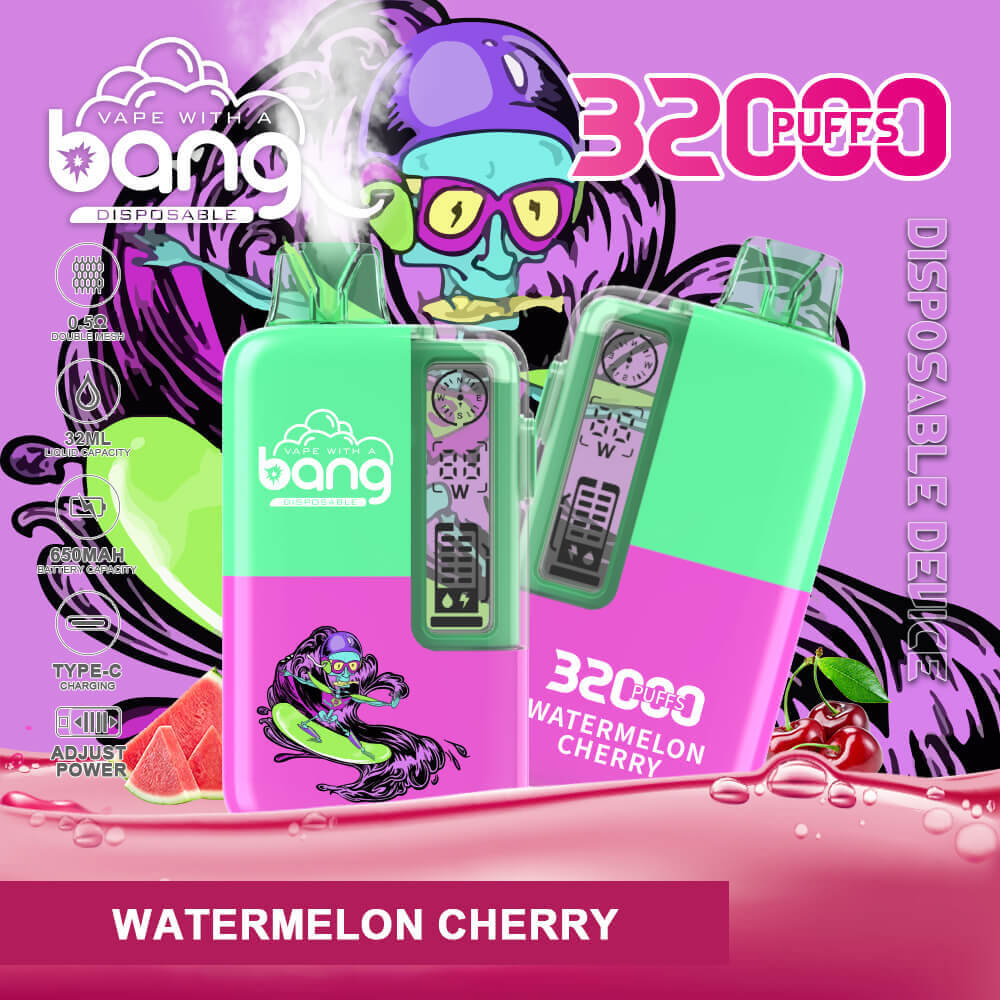 Bang 32000 PUFF Disposable Vape In Sales-850mAh Battery. 36ml E-liquid. Multiple Nicotine 12 Flavors