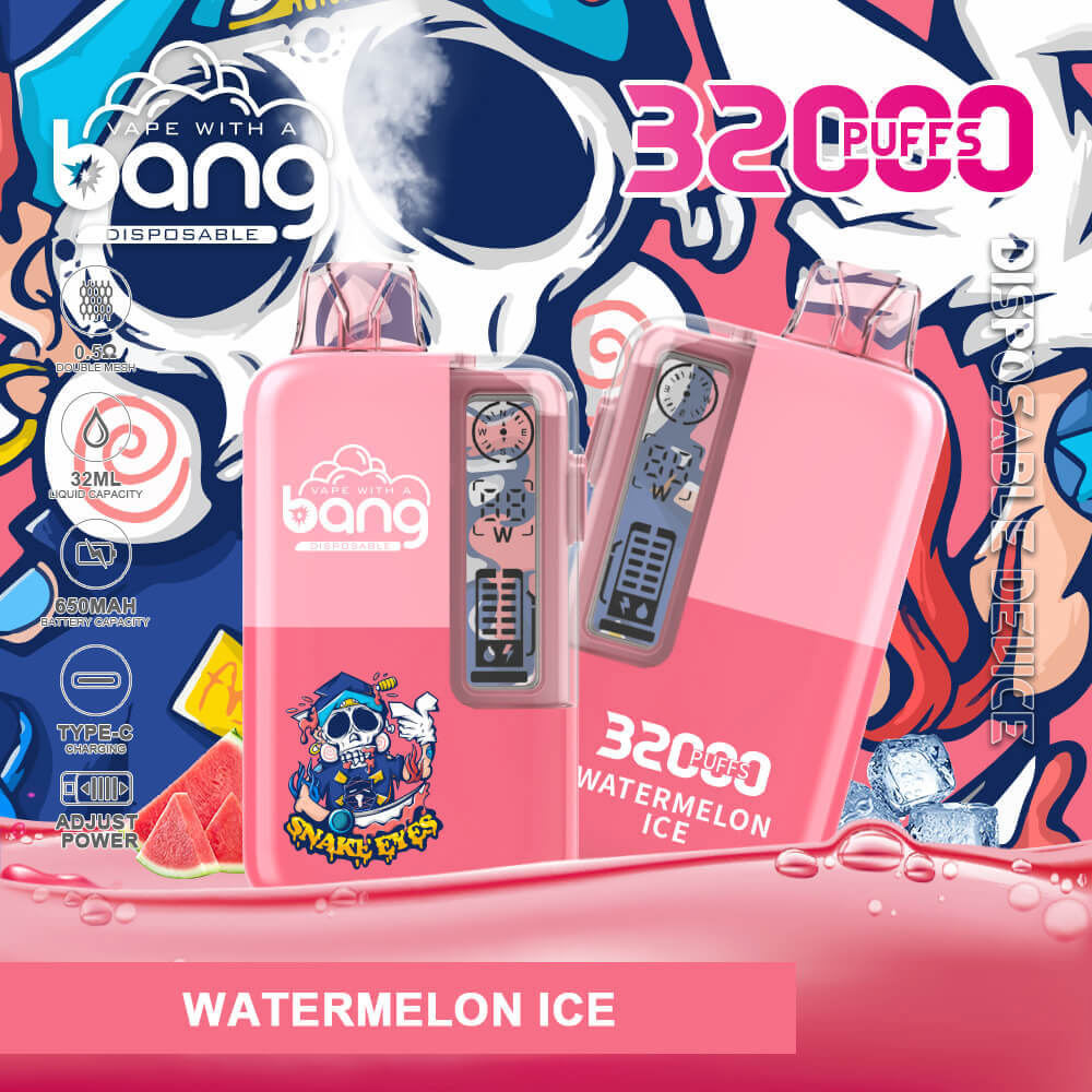 Bang 32000 PUFF Disposable Vape In Sales-850mAh Battery. 36ml E-liquid. Multiple Nicotine 12 Flavors