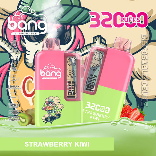 Bang 32000 PUFF Disposable Vape In Sales-850mAh Battery. 36ml E-liquid. Multiple Nicotine 12 Flavors