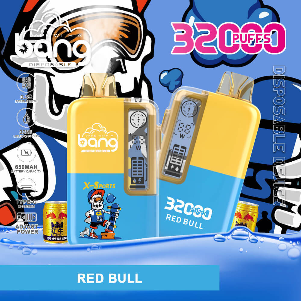 Bang 32000 PUFF Disposable Vape In Sales-850mAh Battery. 36ml E-liquid. Multiple Nicotine 12 Flavors