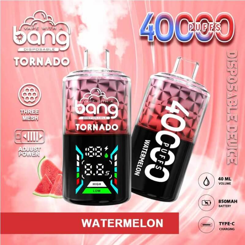 Bang Tornado 40000 Puffs Disposable Vape - 40ml E-Liquid. 850mAh Battery