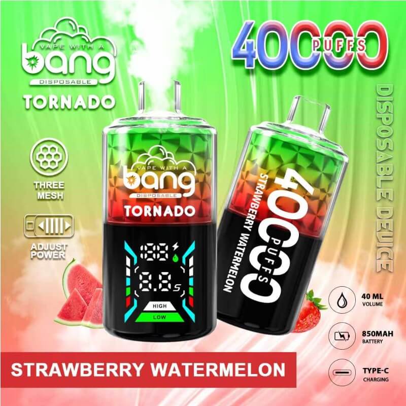 Bang Tornado 40000 Puffs Disposable Vape - 40ml E-Liquid. 850mAh Battery