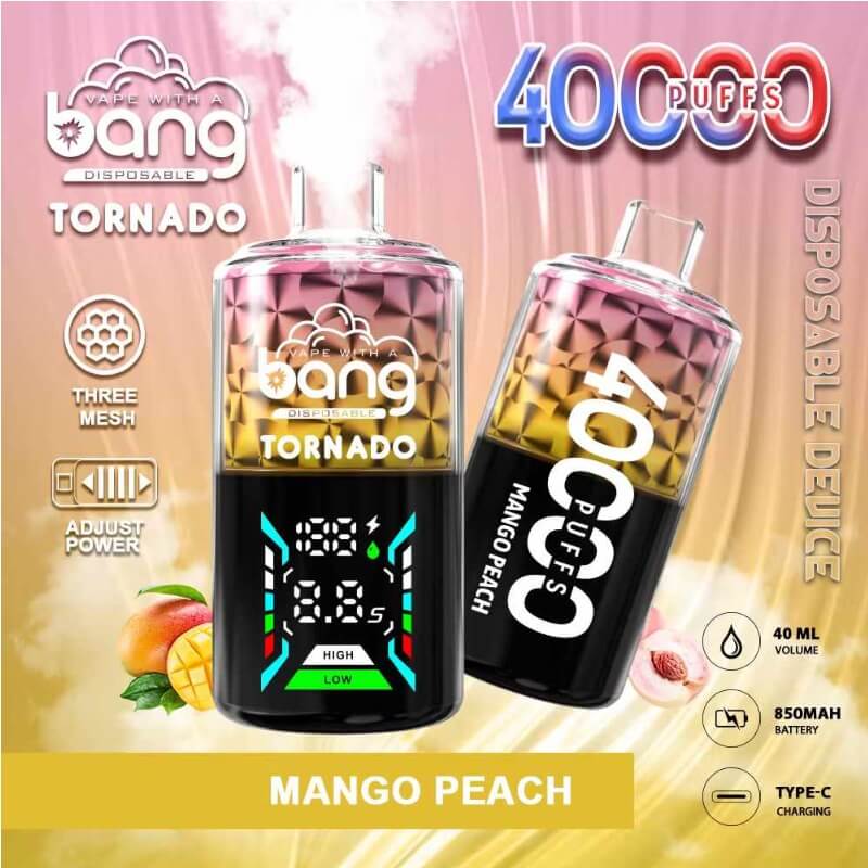 Bang Tornado 40000 Puffs Disposable Vape - 40ml E-Liquid. 850mAh Battery