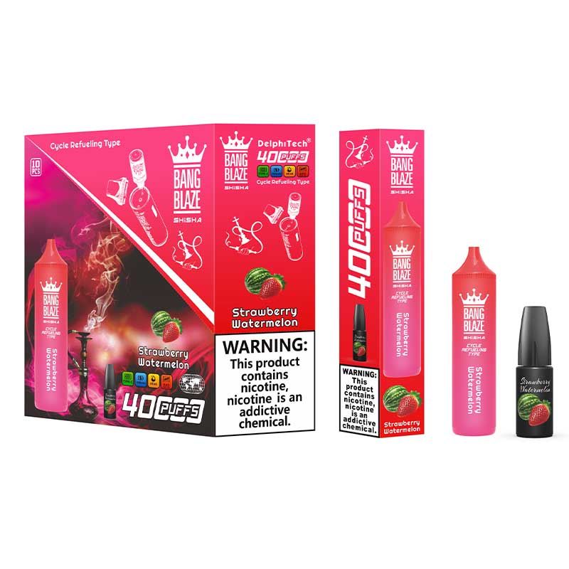 Bang Blaze 40000 Puffs Disposable Vape(0% to 5% Nicotine) - 40ml E-Liquid. 1000mAh Battery 12 Flavors