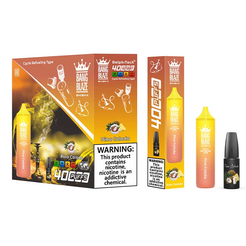 Bang Blaze 40000 Puffs Disposable Vape(0% to 5% Nicotine) - 40ml E-Liquid. 1000mAh Battery 12 Flavors