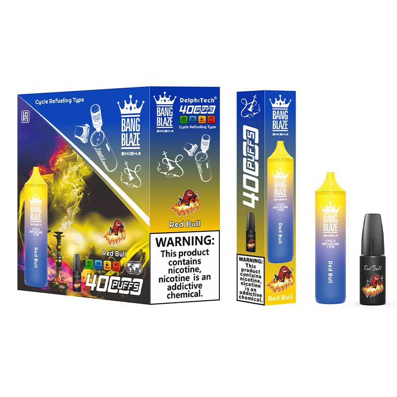 Bang Blaze 40000 Puffs Disposable Vape(0% to 5% Nicotine) - 40ml E-Liquid. 1000mAh Battery 12 Flavors