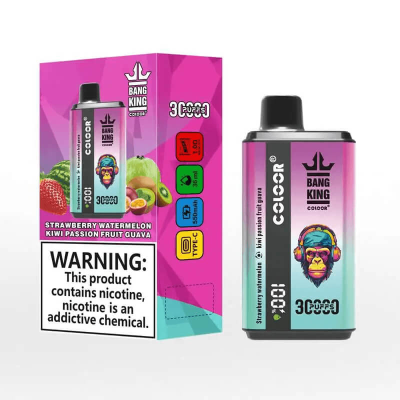 Bang King 30000 Puffs Disposable Vape - 36ml E-Liquid. 550mAh Battery