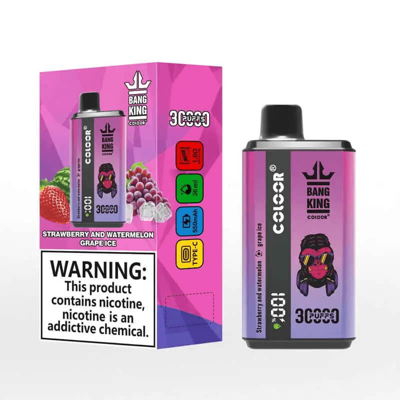 Bang King 30000 Puffs Disposable Vape - 36ml E-Liquid. 550mAh Battery