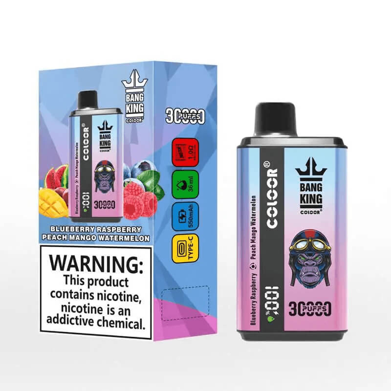 Bang King 30000 Puffs Disposable Vape - 36ml E-Liquid. 550mAh Battery