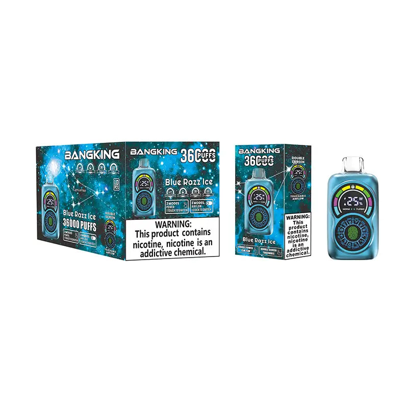 Bang King 36000 Puffs Disposable Vape - 30ml E-Liquid. 650mAh Battery 12 Flavors