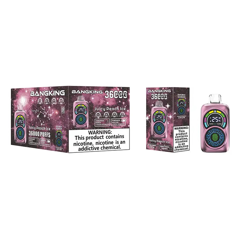 Bang King 36000 Puffs Disposable Vape - 30ml E-Liquid. 650mAh Battery 12 Flavors