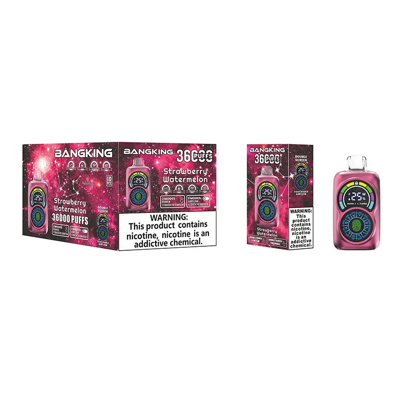 Bang King 36000 Puffs Disposable Vape - 30ml E-Liquid. 650mAh Battery 12 Flavors