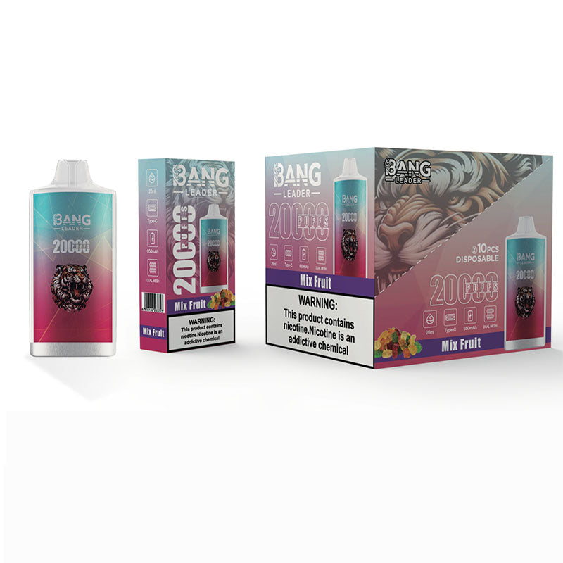 Bang Leader 20000 Puffs Disposable Vape - 28ml E-Liquid. 650mAh Battery.Summer  12 Flavors。